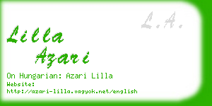 lilla azari business card